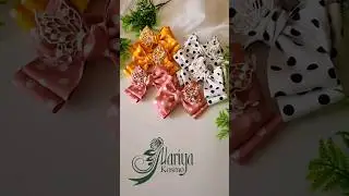 Тканевые бантики на резинках ручной работы #shorts #шортс #бантикиизлент #своимируками #бантики