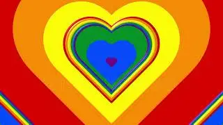 4K Rainbow Heart Shapes Beautiful Colorful Animation - Stock Footage