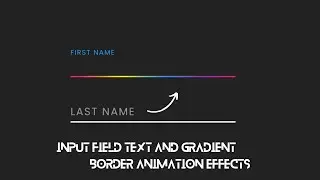 CSS Input Field Text and Gradient Border Animation Effects | CSS Only Floating Label