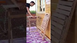 Building a Wooden House / Off Grid Log Cabin / Tiny House / Door, Chairs and Table