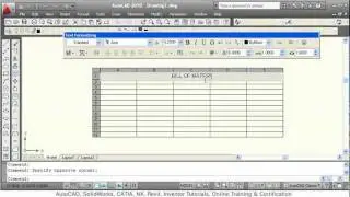 AutoCAD Table Tutorial | AutoCAD Table Edit