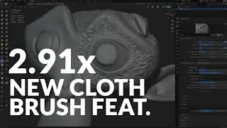 BLENDER 2.91x - NEW CLOTH BRUSH FEAT!