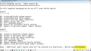 #2 Table Export - Oracle Datapump Series