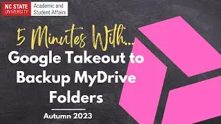 Google Takeout for MyDrive Backup