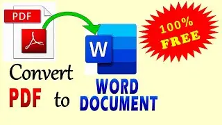 How to Convert PDF to Editable Word Document-BEST and FREE