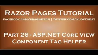 ASP NET Core view component tag helper