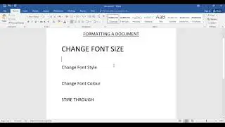 Formatting a Document in any WordProcessor