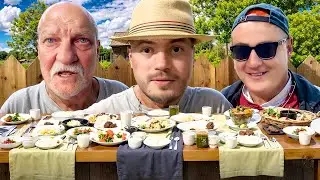 УГАРНОЕ ЗАСТОЛЬЕ С ДЕДОМ И ДРУЗЬЯМИ В ВАРЕНИКОВСКОЙ!😂