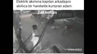 Elektrik Akımına Kapılan Arkadaşını Akıllıca Bir Hareketle Kurtaran Adam