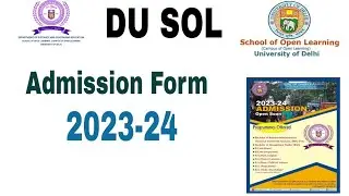 DU Sol UG Admission form 2023-24 | how to fill du sol BA, bba, ug and pg Admission form 2023
