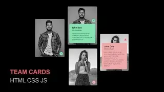 Team Cards Design Using Html Css & Javascript