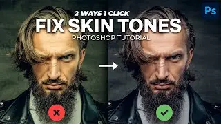 Fix Skin Tones Two Ways with One Click In Photoshop (2022)