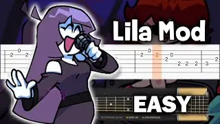 Friday night funkin - EEEAAAOOO (Lila) - EASY Guitar tutorial (TAB)
