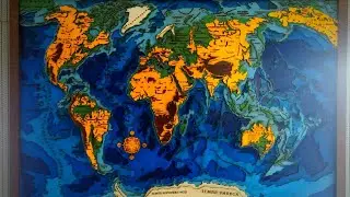 Многослойная географическая карта мира