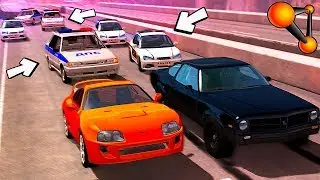 Форсаж в РУССКОЙ ДЕРЕВНИ - Полицейский БУНТ! BeamNG Drive