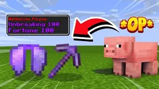 Minecraft but pig drops OP items 😀 #minecraft