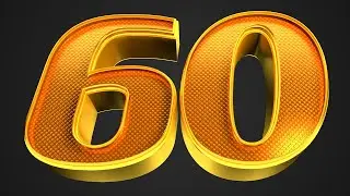 Cinema 4D Tutorial -  Golden 3D Numbers