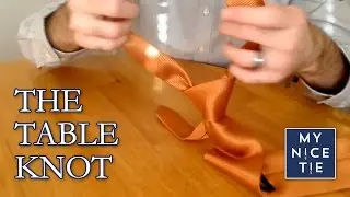 How to Tie a Tie: THE TABLE KNOT | Easy Trick to Tie a Tie on a Table