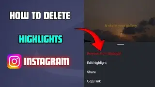 How to remove highlights from instagram profile||Instagram profile se highlights kaise remove kare