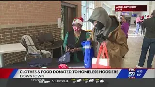 Clothes and food donated to homeless Hoosiers