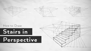 How to Draw Stairs in 2-Point Perspective 