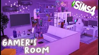 GAMING/STREAMING ROOM 🎮💜// THE SIMS 4 SPEED BUILD (NO CC)