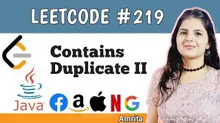 Contains Duplicate II  | LeetCode problem 219