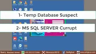 Temp Database Connection Failed | SQL SERVER Stop | SQL SERVER Re-Installation |Mansoor Awnar|(Urdu)