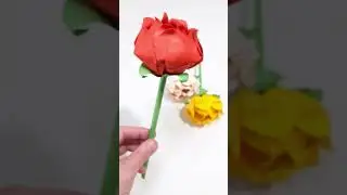 Роза из бумаги Paper Rose Origami TUTORIAL 