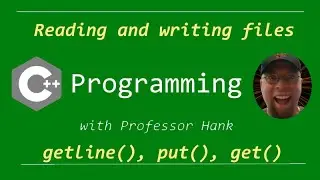 C++ Tutorial:  Reading and writing to a text file using member functions get, put, getline