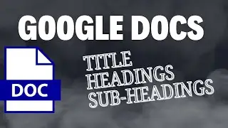 Using Styles in Google Docs for Formatting your Documents