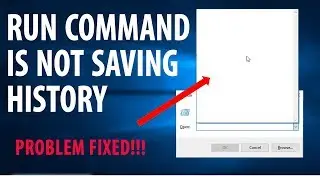 Run Command Is Not Saving History | Problem Fixed