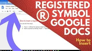 Google docs registered symbol - how to insert ® ® ®