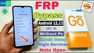 Tecno Spark Go 2023 (BF7) FRP Bypass | New Trick | Android Setup Note Open | Apps Note Disable |