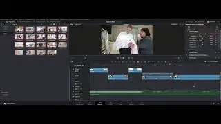 Процесс монтажа выписки из роддома в Davinci resolve 17