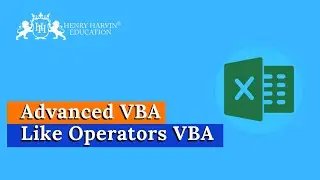 Advanced VBA - Like Operators VBA | Best Free Advanced Excel Tutorial for Beginners | 