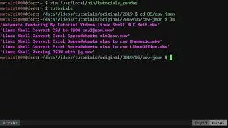 Automate Rendering My Tutorial Videos Linux Shell MLT Melt