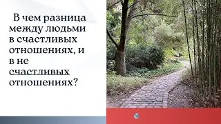В чем разница между людьми в счастливых отношениях, и в не счастливых отношениях?