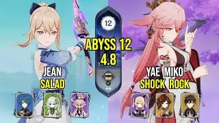 C5 Jean Salad & C0 Yae Miko Shock Rock | Spiral Abyss 4.8 | Genshin Impact