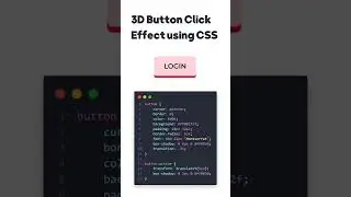 3D Button Click Effect using CSS | 