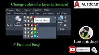 how to change color of a layer in Autocad