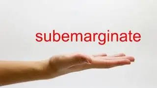 How to Pronounce subemarginate - American English