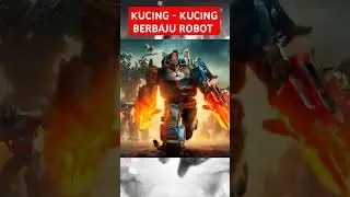 Animasi Kucing Berkostum Robot