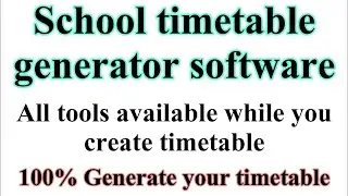 school timetable software free download