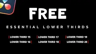 Free Essential Lower Thirds | #15-20 | DaVinci Resolve 17