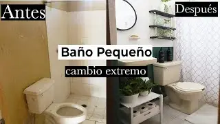 ✅ Baño Pequeño INFONAVIT 3m2 Cambio RADICAL🔨 😱(ELEGANTE) 💲💸