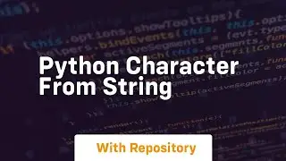 python character from string