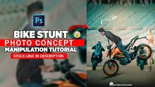 🏍Bike Stunt Photo Concept Editing In Photoshop Tutorial | By Mirza Asad Tahir