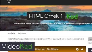 HTML ile Site Yapımı Örneği 1