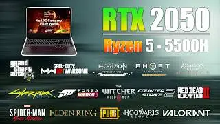 Lenovo Ideapad Gaming 3 Ryzen 5 5500H RTX 2050 Gaming Test in 15 Games in 2024